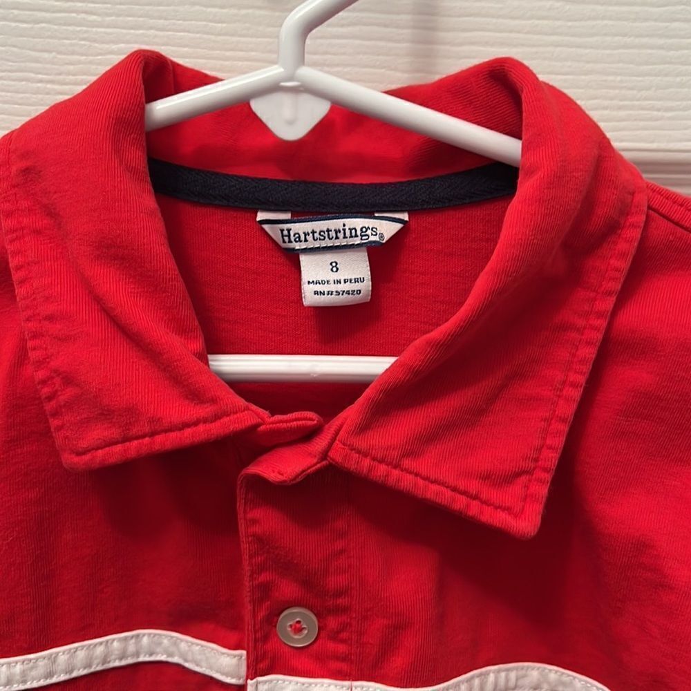 Hartstrings boys size 8 patriotic polo. - Picture 2 of 4
